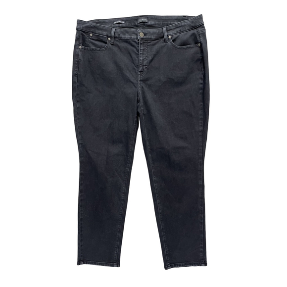 TALBOTS Denim - Women's Talbots Black Plus 18W Slim Ankle Jeans